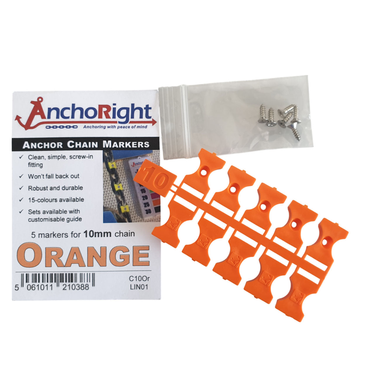 ANCHORIGHT Kettenmarkierungen - 10mm - Orange